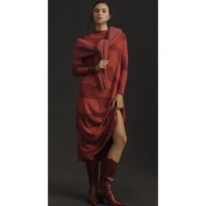 New Anthropologie Marimekko Rombi Taifuuni Jersey Midi Dress Size Medium